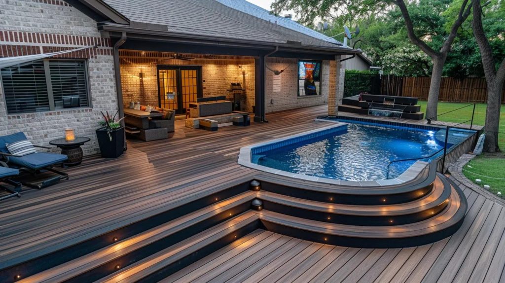 a beautifully remodeled deck in copperas cove, tx, showcasing timbertech's durable and luxurious materials.