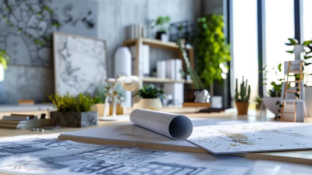 a contractor showcasing a portfolio of completed projects in a variety of spaces.